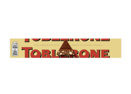 Toblerone Milk Chocolate Bar With Honey And Almond Nougat 100g