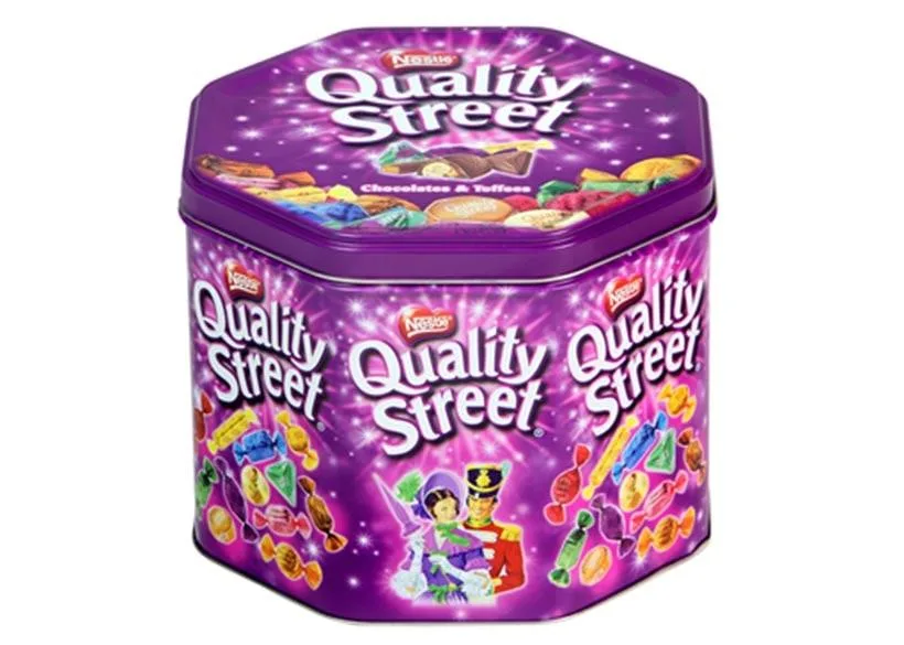 Quality Street Nestle, 2 LB, Extra Large Metal Tin, Assorted Chocolates and  Toffees, 2 Pound (Pack of 4) 4.0 Count